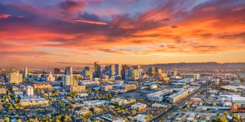 Aerial view of Phoenix, Arizona