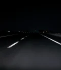 A quiet road in Mexico illuminated by the soft glow of streetlight